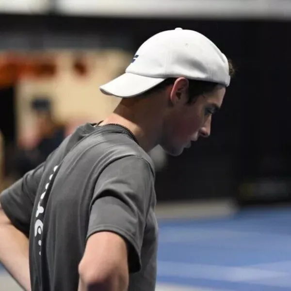 Jack Boxill, pro coach at Pickleland, on court