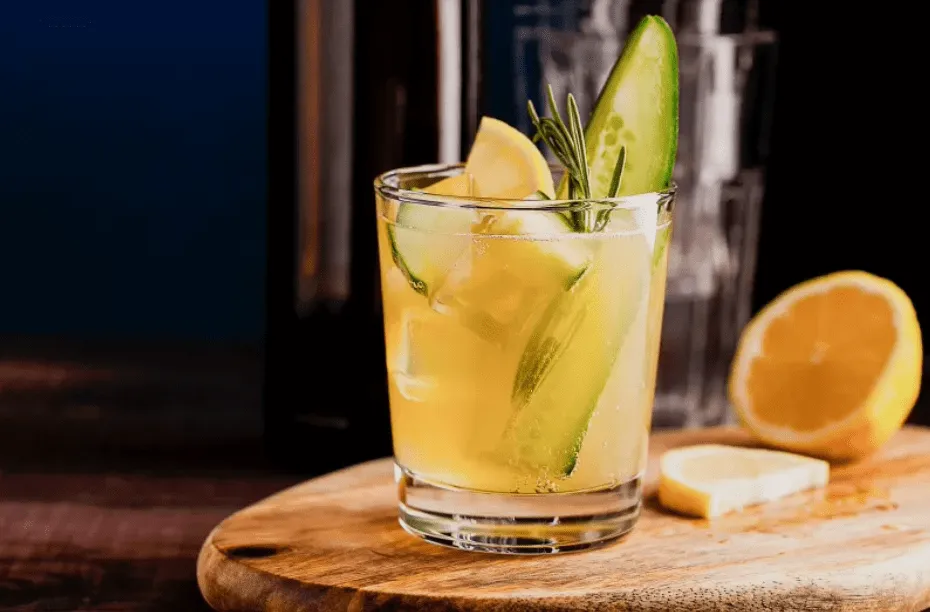 Pickleback cocktail: a whiskey shot paired with a pickle juice chaser