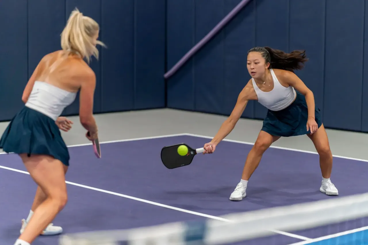 Indoor pickleball courts at Pickleland near Cedar Park, Texas