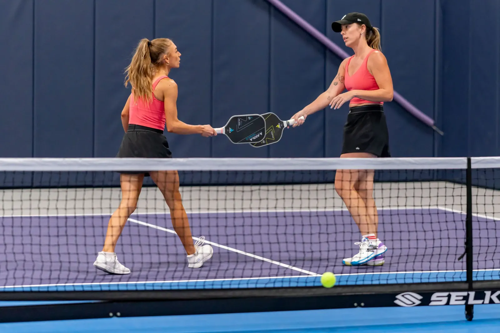 Guests playing pickleball at a Pickleland birthday party in Austin